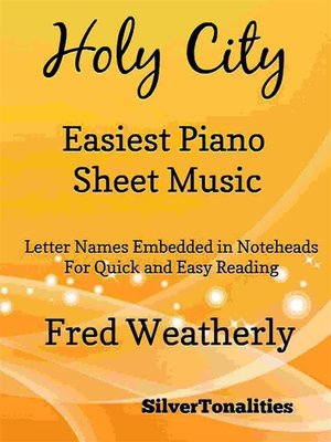cover image of Holy City Easiest Piano Sheet Music